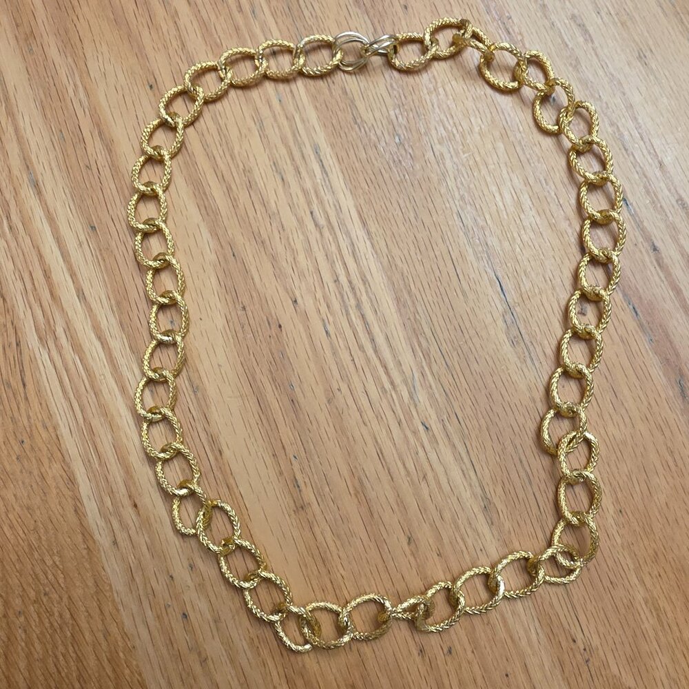 Etsy Gold Tone Lightweight Chain Necklace